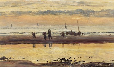 Gegen Sonnenuntergang, Boulogne Sands, 1873 von William Lionel Wyllie